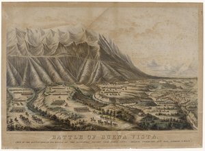 Buena Vista-i csata, 1847 (kromolitográfia szőtt papíron) alkotó: Frances Flora Bond Palmer