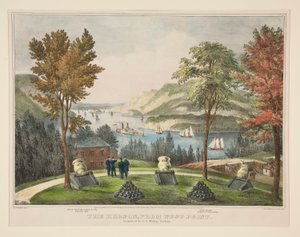 A Hudson, West Pointból. Az Egyesült Államok Katonai Akadémia területe