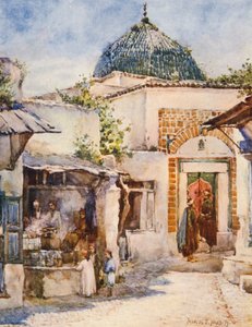 The Fritter Shop, Tunisz (színes litográfia) alkotó: Frances Nesbitt