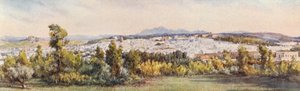 Tunisz a Belvedere-ből (színes litográfia)