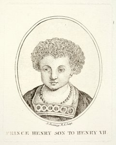 Henrik herceg, a leendő VIII. Henrik király, VII. Henrik és Yorki Erzsébet fia (metszet) alkotó: Francesco (after) Bartolozzi