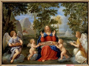 Krisztust angyalok szolgálják – Francesco Albani dit l
