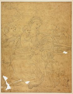 Szent család két angyallal alkotó: Francesco Albani