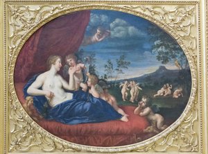 Vénusz és Ámor alkotó: Francesco Albani