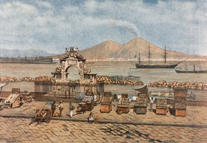 Santa Lucia strand, Nápolyban alkotó: Francesco Aversano