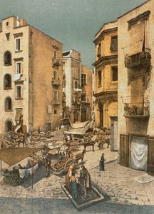 Kilátás az Almo térre, Nápolyban alkotó: Francesco Aversano