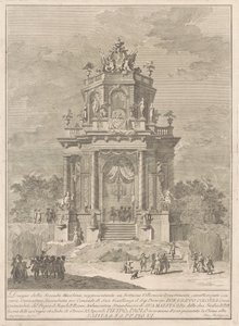 The Seconda Macchina for the Chinea 1782: Vidéki fesztivál éjjel, 1782. alkotó: Francesco Barbazza