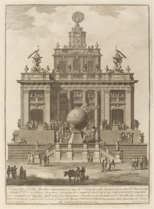 Örömteli hely léggömbbel, a "Chinea" Fesztiválra alkotó: Francesco Barbazza after Giuseppe Palazzi