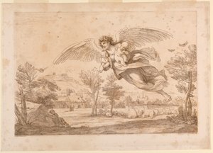 Angyal két gyermekkel a karjában alkotó: Francesco Bartolozzi