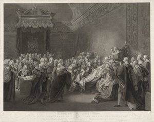 Dood van de Graaf van Chatham Chatham grófjának halála (cím a tárgyon) alkotó: Francesco Bartolozzi