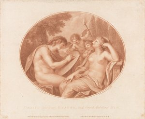 Genius beschreibt Schönheit, und Amor diktiert ihm alkotó: Francesco Bartolozzi