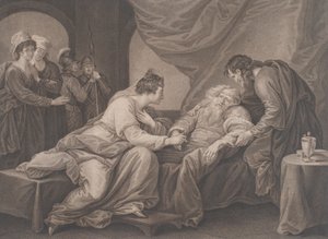 Lear király és Cordelia Shakespeare, Lear király, 4. felvonás, 7. jelenet, kb. 1783. alkotó: Francesco Bartolozzi