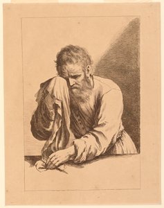Öreg sír, Guercino rajza után
