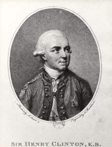 Sir Henry Clinton (1730-95) (metszet) (fekete-fehér fotó)