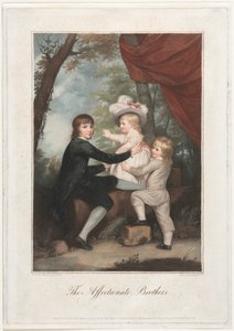 A szeretetteljes testvérek, a báránygyermekek, 1791. alkotó: Francesco Bartolozzi