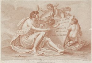 Címnyomat a festmény megszemélyesítésével Ciprianis A rajzolás alapelvei (sorozat címe) Ciprianis a rajz alapjai (sorozat címe) alkotó: Francesco Bartolozzi