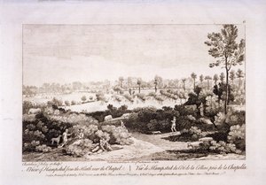 Kilátás a Hampstead Heath-re, Hampstead, London, 1752. alkotó: Francesco Bartolozzi