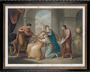 Vergilius olvassa Aeneisét, 1796 alkotó: Francesco Bartolozzi