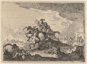 Lovassági csata alkotó: Francesco Casanova