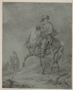 Lovasok egy tájban alkotó: Francesco Casanova