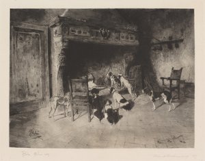 Vadászkutyák alkotó: Francesco Colombi Borde