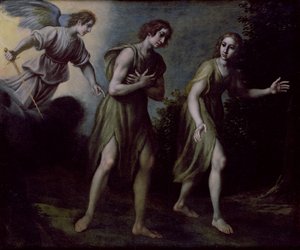 Ádám és Éva kiűzése a paradicsomból alkotó: Francesco Curradi