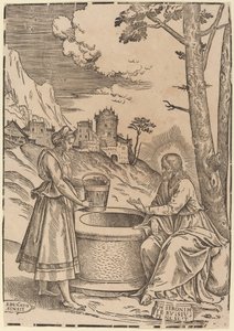 Krisztus és a szamáriai asszony alkotó: Francesco Denanto after Girolamo Pennacchi