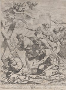 Szent András feszület előtt imádkozik, 1640-70. alkotó: Francesco Giovani