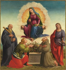 Madonna delle Cintola Szent Benedekkel, Tamással, Ferenccel és Julianussal