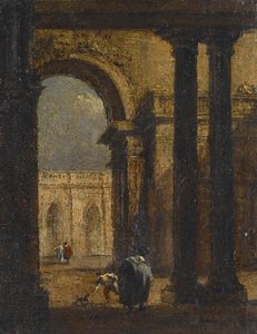 Capriccio: palotaudvar alkotó: Francesco Guardi