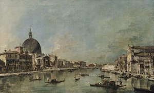Grand Canal a San Simeone Piccolo és a Santa Lucía csatornával alkotó: Francesco Guardi