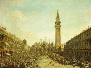A Piazza San Marco, a dózse koronázási napján, alkotó: Francesco Guardi