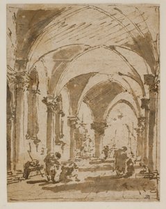 A Dózse Palota árkádja a Piazzetta felé alkotó: Francesco Guardi