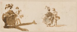 Két elegáns pár [verso] alkotó: Francesco Guardi