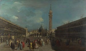 Velence, Piazza San Marco, 1760 körül alkotó: Francesco Guardi