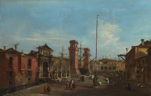 Velence. Az Arzenál, 1755-1760 alkotó: Francesco Guardi
