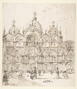 Piazza látképe a Szent Márk-bazilikával alkotó: Francesco Guardi