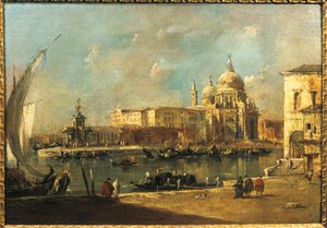 Kilátás a Doganára és a Santa Maria della Salute-ra, Velence (olaj, vászon) alkotó: Francesco Guardi