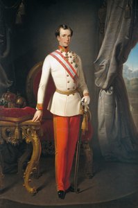 Ausztria, I. Ferenc József osztrák császár portréja (Bécs alkotó: Francesco Hayez
