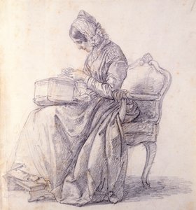 Feleségének portréja, Francesco Hayez (1791-1882), rajz alkotó: Francesco Hayez