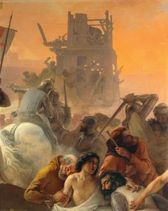 Az első keresztesek által elszenvedett szomjúság Jeruzsálemben, Francesco Hayez, részlet alkotó: Francesco Hayez