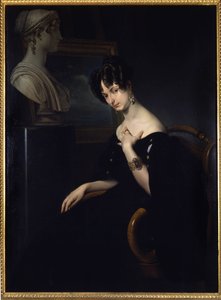 Cristina Trivulzio márkinő, Belgiojoso (Belgium) hercegnője (1808-1871), olasz hazafi és írónő portréja, Francesco Hayez festménye. Firenzében, Olaszországban.