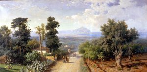 Palermo környéke. Francesco Lojacono (1841-1915) festménye alkotó: Francesco Lojacono