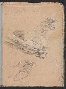 Verona vázlatfüzet: A kezek és a koponya tanulmányozása, 21. oldal, 1760. alkotó: Francesco Lorenzi