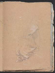 Verona Vázlatfüzet: Drapériatanulmány 57. oldal, 1760. alkotó: Francesco Lorenzi