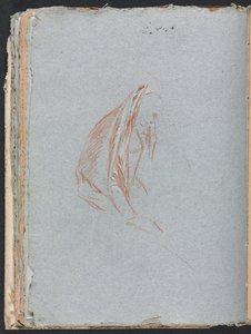 Verona Vázlatfüzet: Női alak köpennyel 40. oldal, 1760. alkotó: Francesco Lorenzi