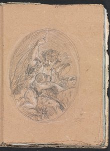 Verona Vázlatfüzet: Gyerekes figura kerekben 67. oldal, 1760. alkotó: Francesco Lorenzi