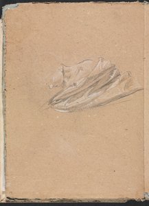 Verona vázlatfüzet: Fej és váll drapériával, 14. oldal, 1760. alkotó: Francesco Lorenzi