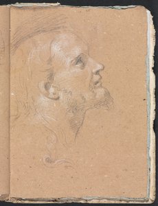 Verona vázlatfüzet: Férfi fej profiloldalon 91 , 1760. alkotó: Francesco Lorenzi