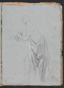 Verona vázlatfüzet: Álló, drapériás férfi (19. oldal) alkotó: Francesco Lorenzi